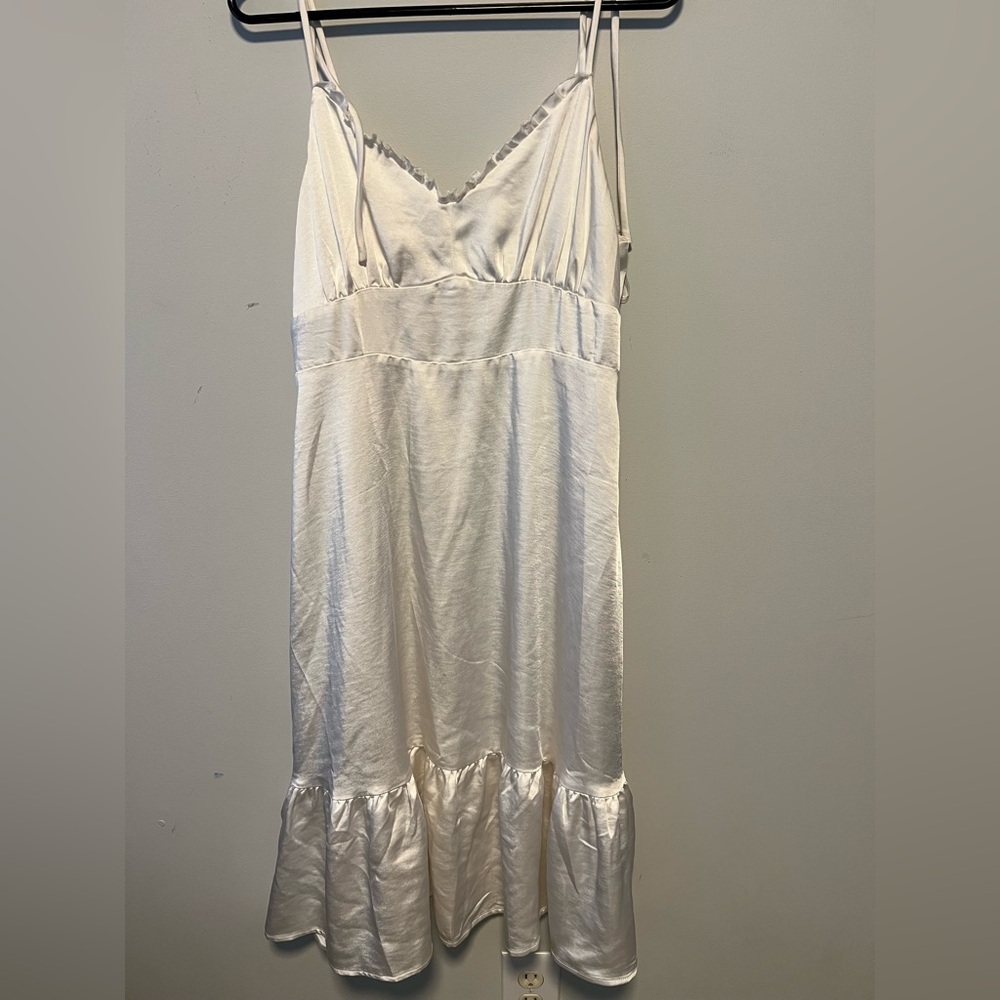 Nine West White Satin Slip Dress